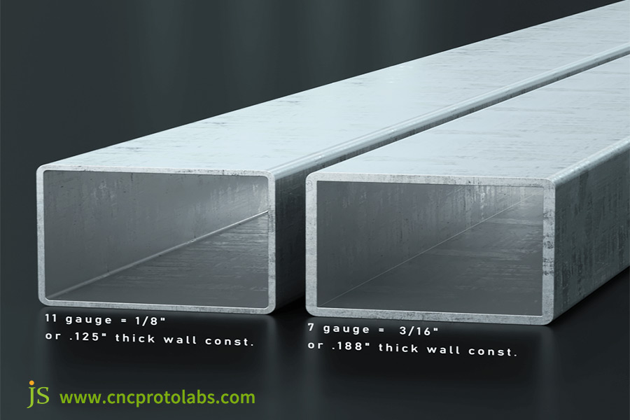 Comparaison de l'acier 11 ga et 7 ga