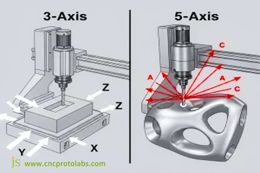5 axis CNC Machining can complete all feature machining in one clamping operation.
