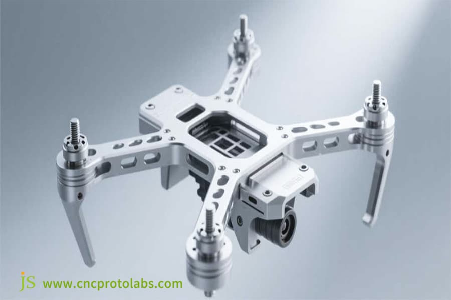 lavorazione CNC complessa di leghe di alluminio per telai di droni